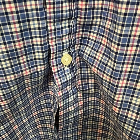 Blue and pink plaid Ralph Lauren men’s button down shirt size M slim fit - Picture 8 of 8